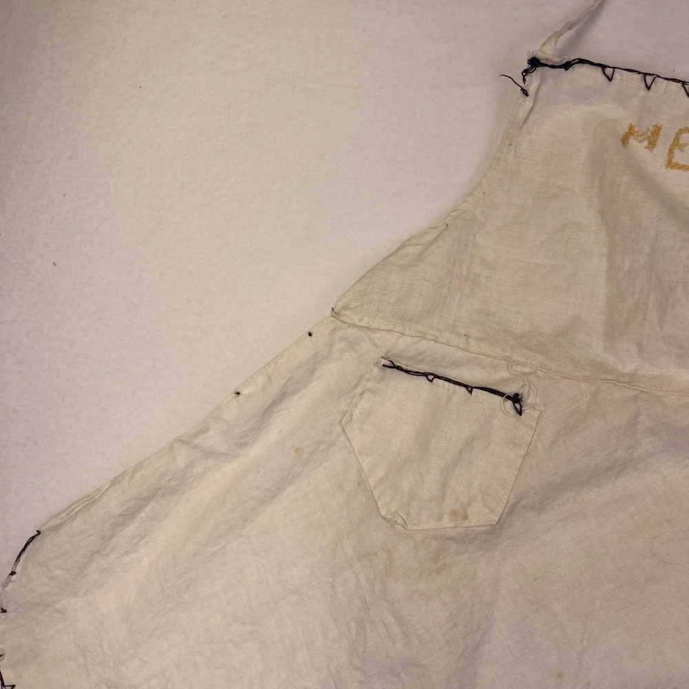 Vintage Mexico‎ Souvenir Apron Embroidered Floral Design Kitchen Decor